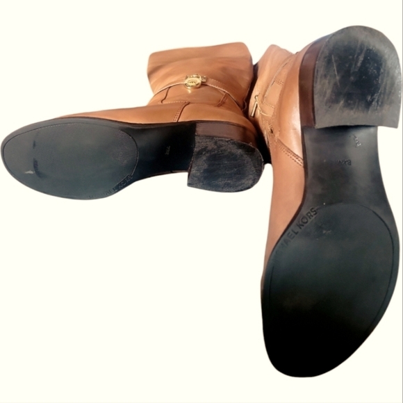 Michael Kors Women's Leather Hamilton Luggage Tan Riding Boots Sz 81/2 M - Picture 11 of 11